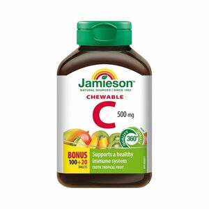 Jamieson Vitamin C 500 mg 3 ovocné příchutě 120 cucacích tablet obraz