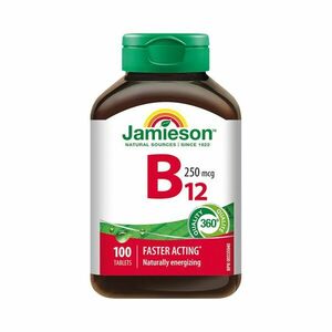 Jamieson Vitamín B12 metylkobalamín 250 μg 100 tablet obraz