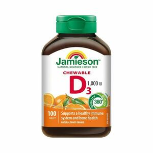 Jamieson Vitamin D3 1000 IU pomeranč 100 cucacích tablet obraz