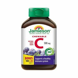 Jamieson Vitamin C 500 mg hrozny 120 cucacích tablet obraz