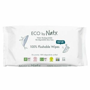 ECO by Naty Vlhčené ubrousky bez vůně splachovatelné 56 ks obraz