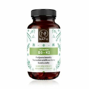 NATU Vitamin D3 + K2 60 kapslí obraz