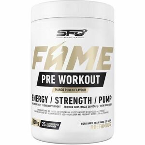 SFD Nutrition Fame Pre Workout podpora sportovního výkonu příchuť Mango Punch 300 g obraz