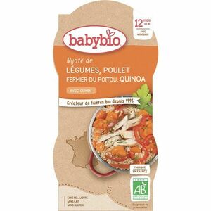 Babybio BIO zelenina s kuřetem a quinoa dětský příkrm 2x200 g obraz