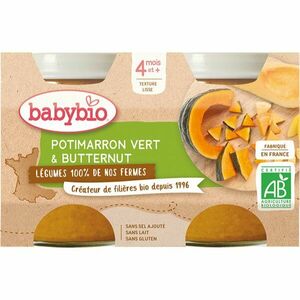 Babybio BIO zelená a máslová dýně dětský příkrm 2x130 g obraz