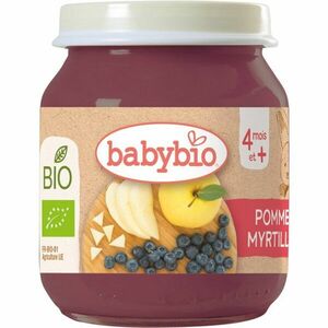 Babybio BIO jablko a borůvky ovocný příkrm 130 g obraz