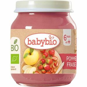 Babybio BIO jablko a jahody ovocný příkrm 130 g obraz