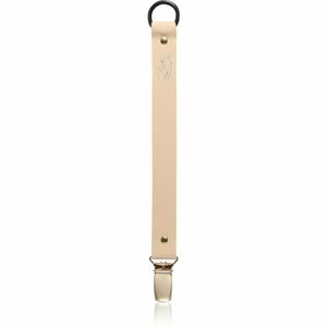 Bjällra of Sweden Pacifier Clip klip na dudlík Beige Faux Leather 1 ks obraz