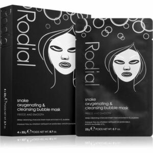 Rodial Snake Oxygenating & Cleansing Bubble Sheet Masks antioxidační plátýnková maska 4 ks obraz