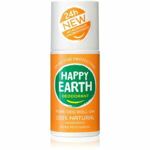 Happy Earth 100% Natural Deodorant Roll-On Rose Petitgrain deodorant roll-on 75 ml obraz