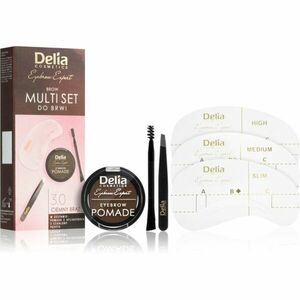 Delia Cosmetics Eyebrow Expert Zest sada na úpravu obočí odstín 3.0 Dark Brown 1 ks obraz