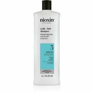 Nioxin System 3 Scalp + Hair Shampoo čisticí šampon pro barvené řídnoucí vlasy 1000 ml obraz