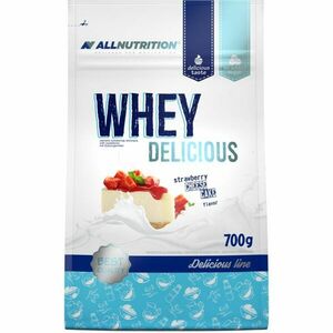 Allnutrition Whey Delicious syrovátkový protein příchuť Cheesecake & Strawberry 700 g obraz