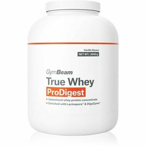 GymBeam True Whey ProDigest syrovátkový protein s trávícími enzymy příchuť Vanilla 2000 g obraz