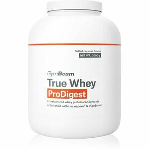 GymBeam True Whey ProDigest syrovátkový protein s trávícími enzymy příchuť Salted Caramel 2000 g obraz