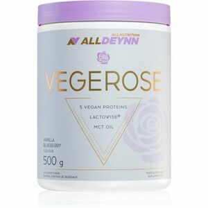 Allnutrition Alldeynn Vegerose veganský protein s probiotiky příchuť Vanilla & Blueberry 500 g obraz