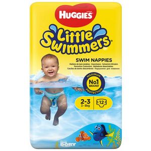 HUGGIES Plenky do vody Little Swimmers pro novorozence a kojence s váhou 3-8 kg 12 ks obraz