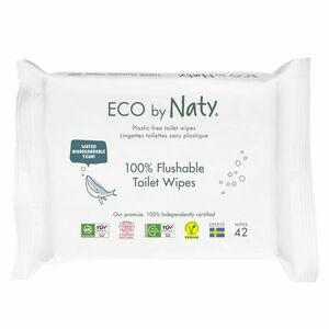 ECO BY NATY Vlhčené splachovatelné ubrousky s funkcí toaletního papíru ECO bez vůně 42 ks obraz