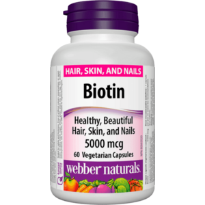 WEBBER NATURALS Biotin 5000 mcg 60 kapslí obraz