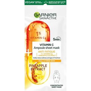 GARNIER Skin Naturals síla ampulí v textilní masce s vitamínem C a extraktem z ananasu 15 g obraz