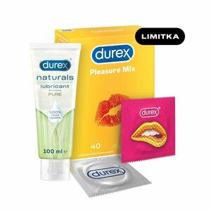 DUREX SEX Pleasure MIX 40ks + gel 100 ml obraz