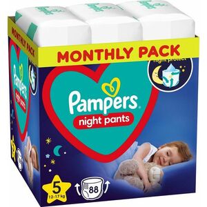 PAMPERS Night Pants Kalhotkové plenky vel. 5, 12-17 kg, 88 ks obraz