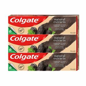 COLGATE Naturals Charcoal& Mint bělicí zubní pasta 3x 75ml 3 x 75 ml obraz