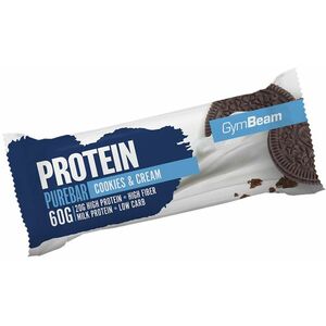 GYMBEAM Protein PureBar box cookies&cream 12×60g 12 x 60 g obraz