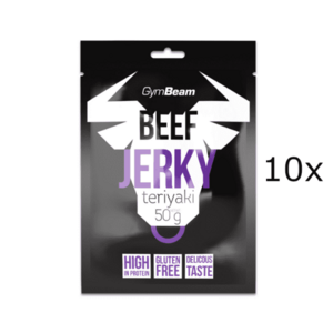 GYMBEAM Beef Jerky teriyaki 10 x 50 g obraz