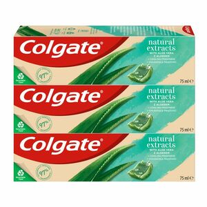 COLGATE Natural Extracts Aloe Vera zubní pasta 3 x 75 ml obraz