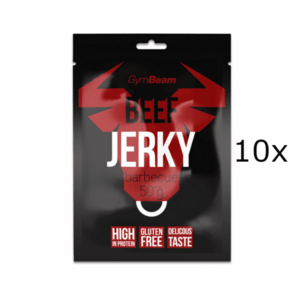 GYMBEAM Beef Jerky barbecue 10 x 50 g obraz