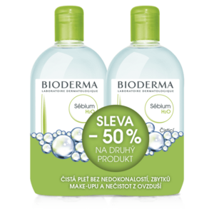 BIODERMA Sebium H2O micelární voda výhodné balení 2 x 500 ml obraz