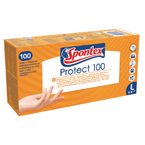 SPONTEX Jednorázové rukavice Protect L 100 ks obraz