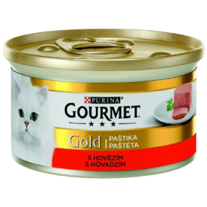 GOURMET Gold konzerva pro kočky - Jemná paštika hovězí 85 g obraz