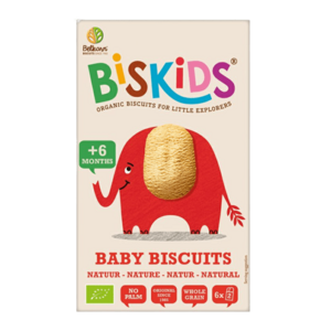 BELKORN BISkids BIO dětské celozrnné sušenky Natural 6M+ 120 g obraz