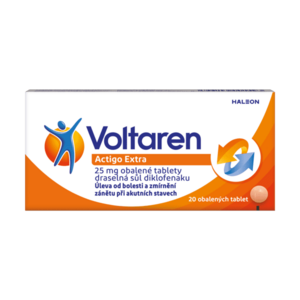 VOLTAREN Actigo Extra 25 mg tablety proti bolesti 20 tablet obraz