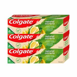 COLGATE Naturals Lemon & Aloe zubní pasta 3x 75ml 3 x 75 ml obraz