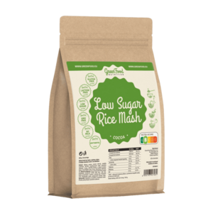 GREENFOOD NUTRITION Low Sugar rýžová rychlá kaše cocoa 500 g obraz