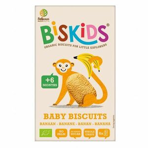 BELKORN BISkids BIO dětské celozrnné sušenky s banánem bez přidaného cukru 6M+ 120 g obraz