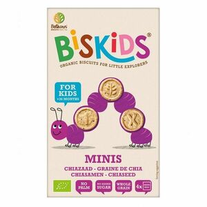 BELKORN BISkids BIO dětské celozrnné mini chia sušenky bez přidaného cukru 120 g obraz