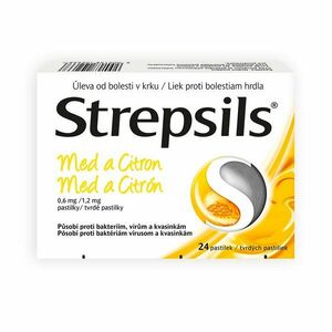 STREPSILS Med a Citron 0.6mg/1.2mg 24 pastilek obraz