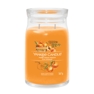 Yankee Candle Farm Fresh Peach vonná svíčka Signature 567 g obraz