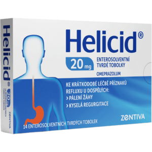 HELICID 20mg Zentiva 14 tobolek obraz