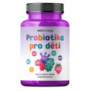 MOVIT ENERGY Probiotika pro děti s vitamíny 60 cucavých tablet obraz