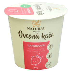 NATURAL JIHLAVA Ovesná kaše jahodová bez lepku natural 80 g obraz