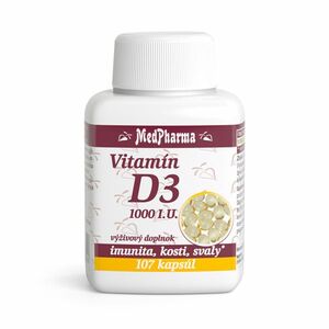 MEDPHARMA Vitamin D3 1000 I.U. 107 tobolek obraz