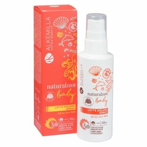 ALKEMILLA Opalovací mléko ve spreji pro miminka a děti SPF 50 150 ml obraz