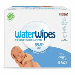 WATERWIPES 100% BIO Odbouratelné ubrousky 12x 60 ks obraz