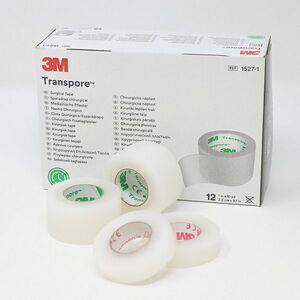 3M Transpore transparentní náplast 2.5 cm x 9.1 m 12 ks obraz