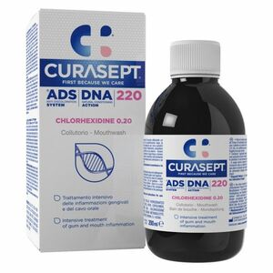 CURASEPT Ads dna 220 ústní voda, 0.2% CHX 200 ml obraz